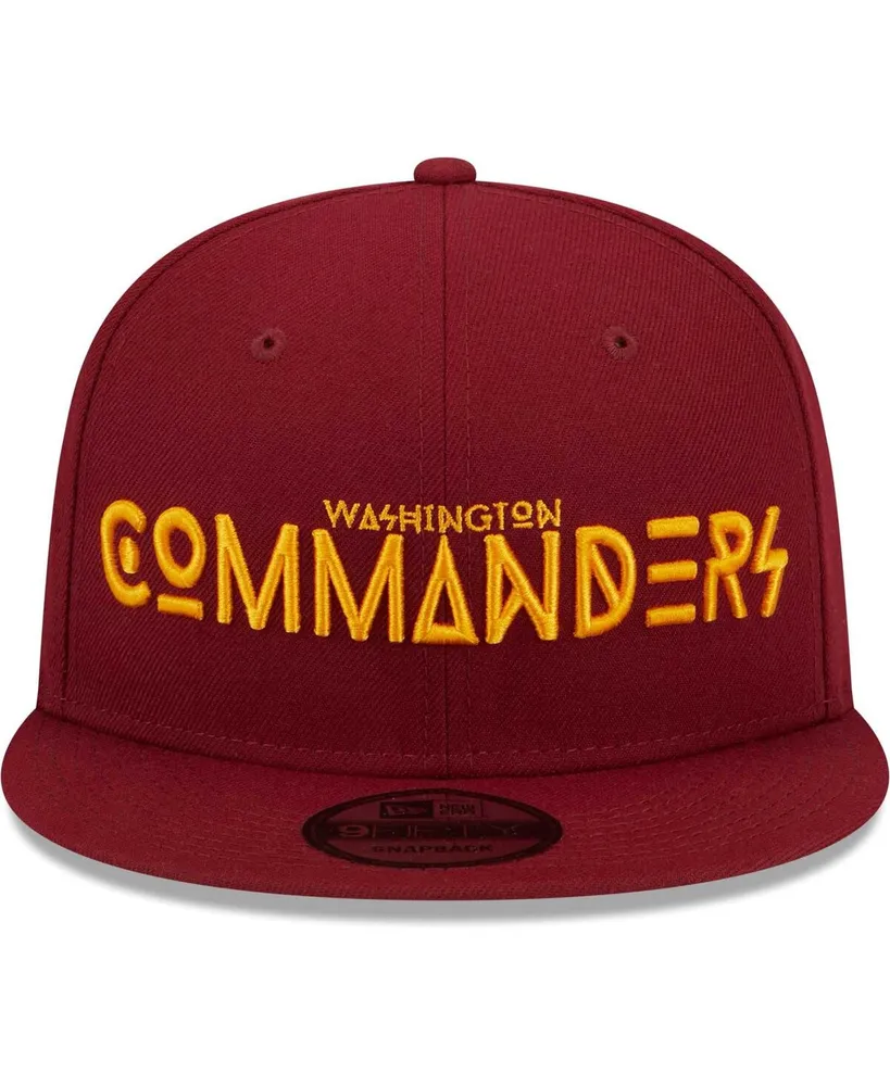 Men's New Era Burgundy Washington Commanders Word 9FIFTY Snapback Hat