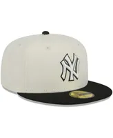 Men's New Era Stone, Black New York Yankees Chrome 59FIFTY Fitted Hat