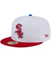 Men's New Era White, Red Chicago White Sox Undervisor 59FIFTY Fitted Hat