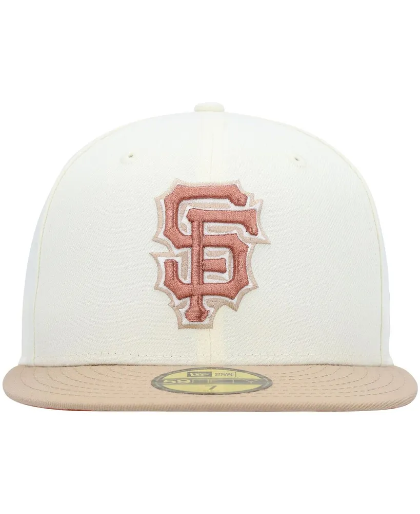 Men's New Era Cream San Francisco Giants Chrome Camel Rust Undervisor 59FIFTY Fitted Hat