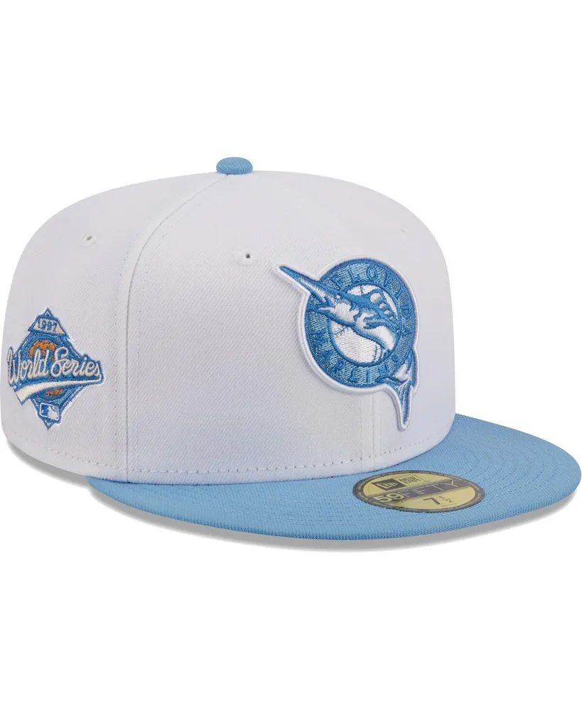 Florida Marlins New Era Optic 59FIFTY Fitted Hat - White/Teal