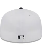 Men's New Era White, Navy Atlanta Braves Optic 59FIFTY Fitted Hat