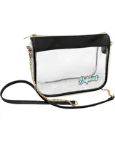 Women's Miami Dolphins Hype Stadium Crossbody Clear Bag