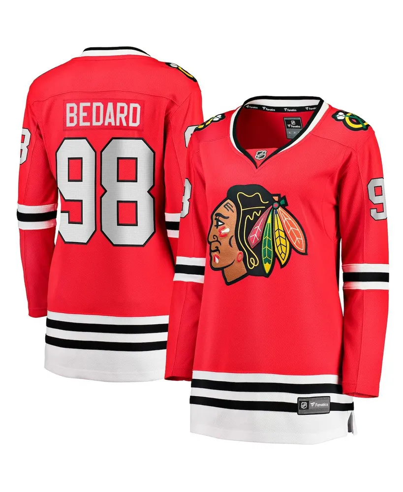 Women's Fanatics Connor Bedard Red Chicago Blackhawks 2023 Nhl Draft Home Breakaway Player Jersey