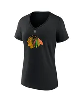 Women's Fanatics Connor Bedard Chicago Blackhawks 2023 Nhl Draft Authentic Stack Player Name and Number V-Neck T-shirt