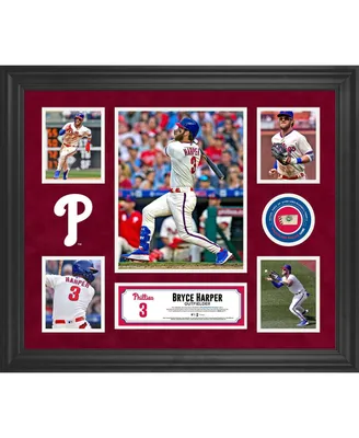 Bryce Harper Philadelphia Phillies Framed 5-Photo Collage with Piece of Game-Used Ball