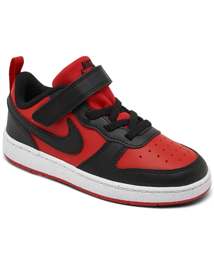 Nike Toddler Kids Court Borough Low Recraft Adjustable Strap Casual Sneakers from Finish Line