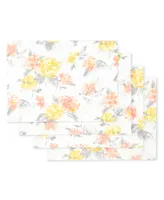 Martha Stewart Amber Floral Placemat Set 4-Pack, 13" x 17.5"