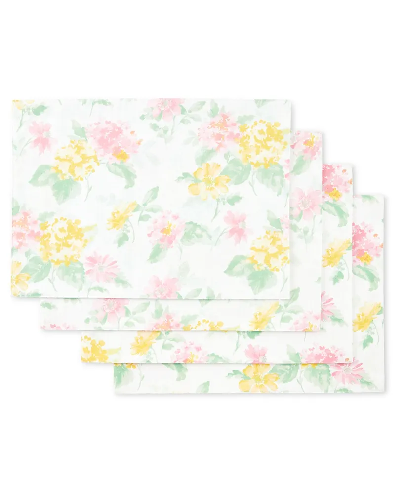 Martha Stewart Amber Floral Placemat Set 4-Pack, 13" x 17.5"