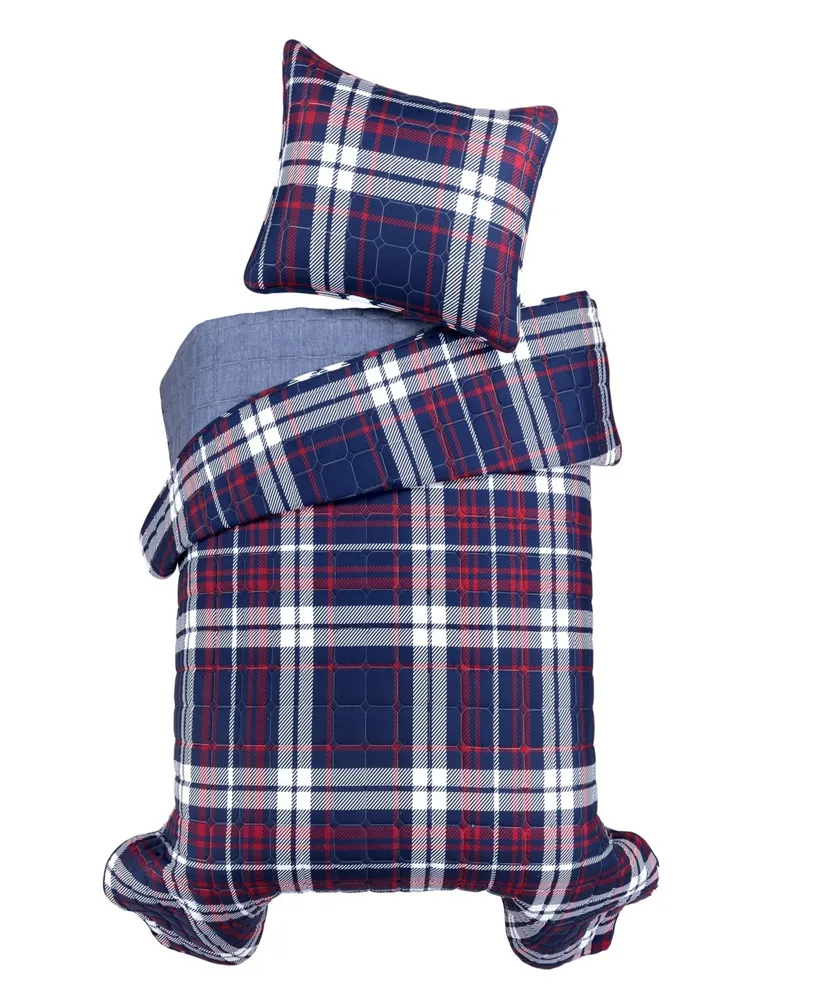 Grayson Farmhouse Plaid Reversible Quilt Set –