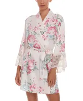 Flora by Nikrooz Women's Cindy Floral Satin Robe