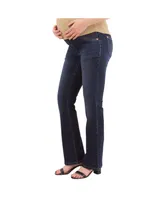 Indigo Poppy Maternity Side Elastic Bootcut Jeans