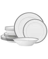 Noritake Charlotta Platinum 12 Piece Set, Service for 4