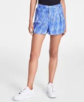 Bar Iii Women's Printed Pleated Shorts, Created for Macy's