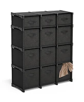 Heavy Duty Cube Storage Organizer with Fabric Bins