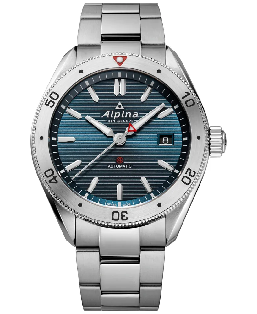 Alpina Men's Swiss Automatic Alpiner Stainless Steel Bracelet Watch 40mm - Silver