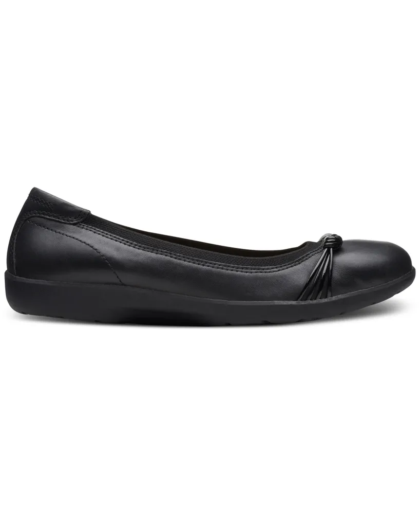 Clarks Women's Meadow Rae Knot-Trim Comfort Flats