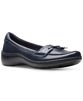 Clarks Women's Cora Haley Mixed-Texture Tie-Top Loafers