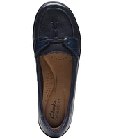 Clarks Women's Cora Haley Mixed-Texture Tie-Top Loafers