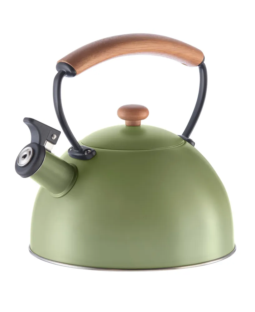 Oggi 2.5 Litre Whistling Tea Kettle with Wood Handle