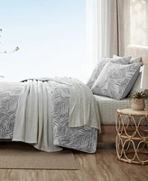 Tommy Bahama Home Palmday Cotton Reversible 3 Piece Quilt Set