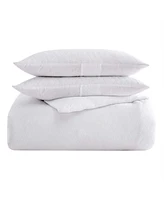 Closeout! Tommy Bahama Home Wicker Woven Solid 3 Piece Duvet Cover Set