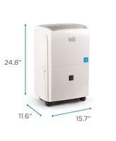 Black+Decker 4500 Sq. Ft. Dehumidifier for Extra Large Spaces and Basements, Energy Star Certified, BDT50WTB