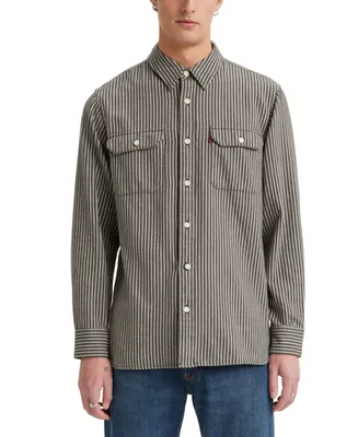 Levi's Men's Relaxed Fit Button-Front Flannel Worker Overshirt