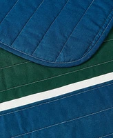 Nautica Knots Cove Cotton Reversible 3 Piece Quilt Set