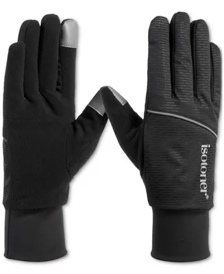 Isotoner Signature Women's Sport Jersey Reflective Water-Repellent Gloves