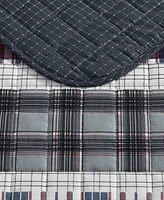 Closeout! Nautica Marina Cove Cotton Reversible 4 Piece Quilt Set, King
