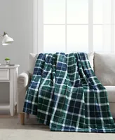 Nautica North Sail Plaid Ultra Soft Plush Fleece Blanket