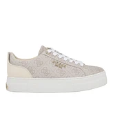 Guess Women's Genza Platform Lace Up Round Toe Sneakers