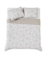 Cannon Sylvana Jacobean Floral -Piece Quilt Set