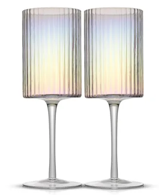 JoyJolt Christian Siriano Chroma Iridescent Wine Glasses