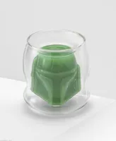 JoyJolt Star Wars Boba Fett 3D Helmet Double Wall Drinking Glass 6.5 Oz