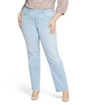 Nydj Plus Size Mid Rise Relaxed Straight Jeans