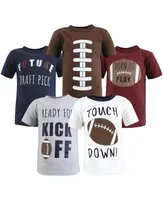 Hudson Baby Toddler Boys Short Sleeve T-Shirts, Football