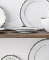 Noritake Charlotta Platinum 4 Piece Bread Butter and Appetizer Plates Set, Service for 4