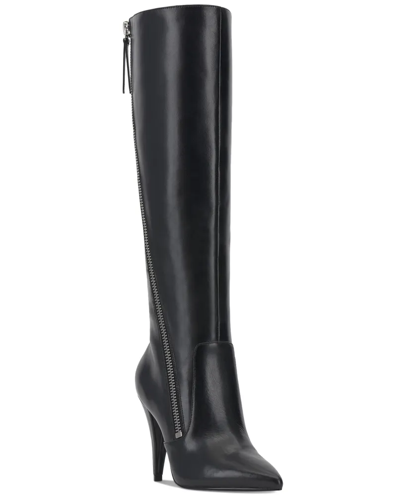 Vince Camuto Women's Alessa Knee-High Wide-Calf Zipper Dress Boots - Macy's