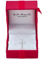 Diamond 18" Cross Pendant Necklace (2 ct. t.w.) in 14k White Gold