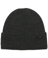 Michael Kors Men's Racked Ribbed Cuffed Logo Hat