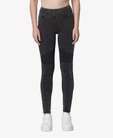 Andrew Marc Sport Women's Faux Denim Moto Leggings