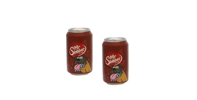 Silly Squeaker Soda Can Mr. Slobber, 2-Pack Dog Toys