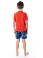 Hot Wheels Boys Cars Pajamas Race Team T-Shirt and Shorts Pajama Set