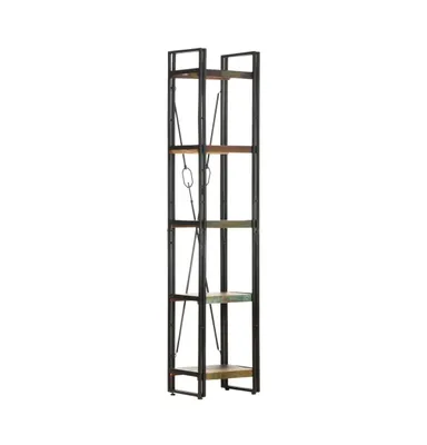 vidaXL 5-Tier Bookcase 15.7"x11.8"x70.9" Solid Reclaimed Wood