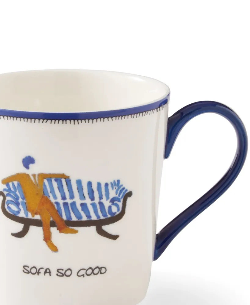 Kit Kemp for Spode Doodles Sofa So Good Mug