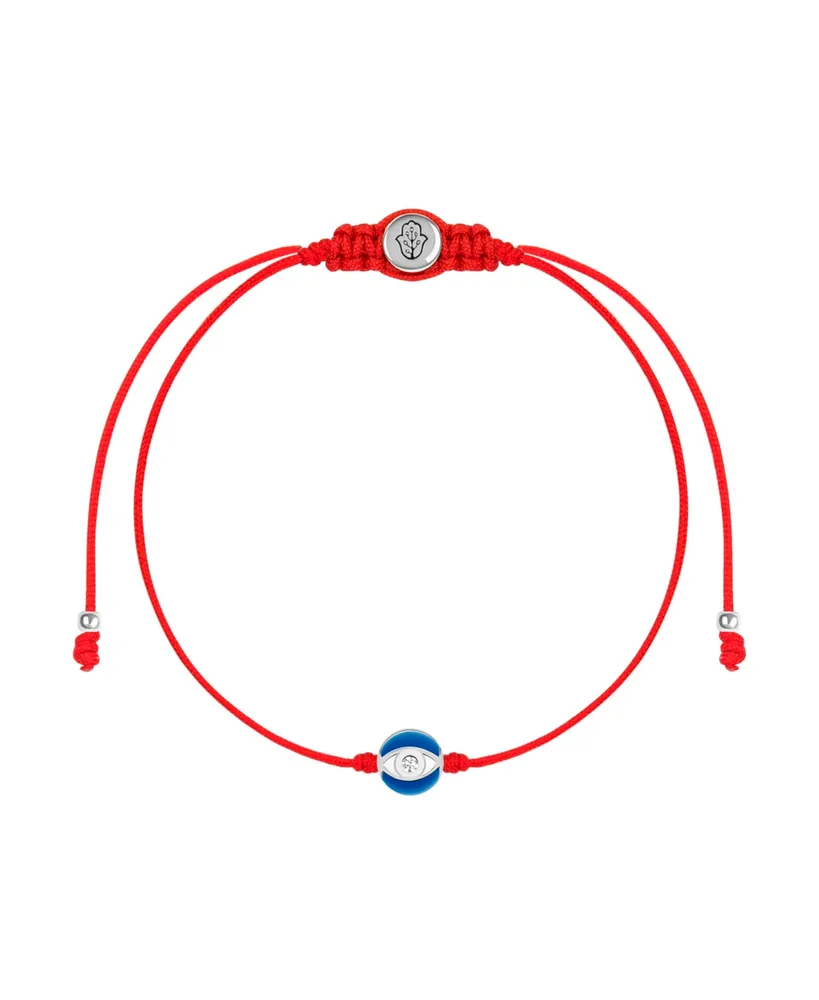 Karma and Luck Super Guardian - Navy Enamel Evil Eye Red String Bracelet