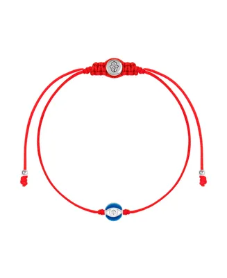 Karma and Luck Super Guardian - Navy Enamel Evil Eye Red String Bracelet