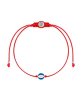 Karma and Luck Super Guardian - Navy Enamel Evil Eye Red String Bracelet